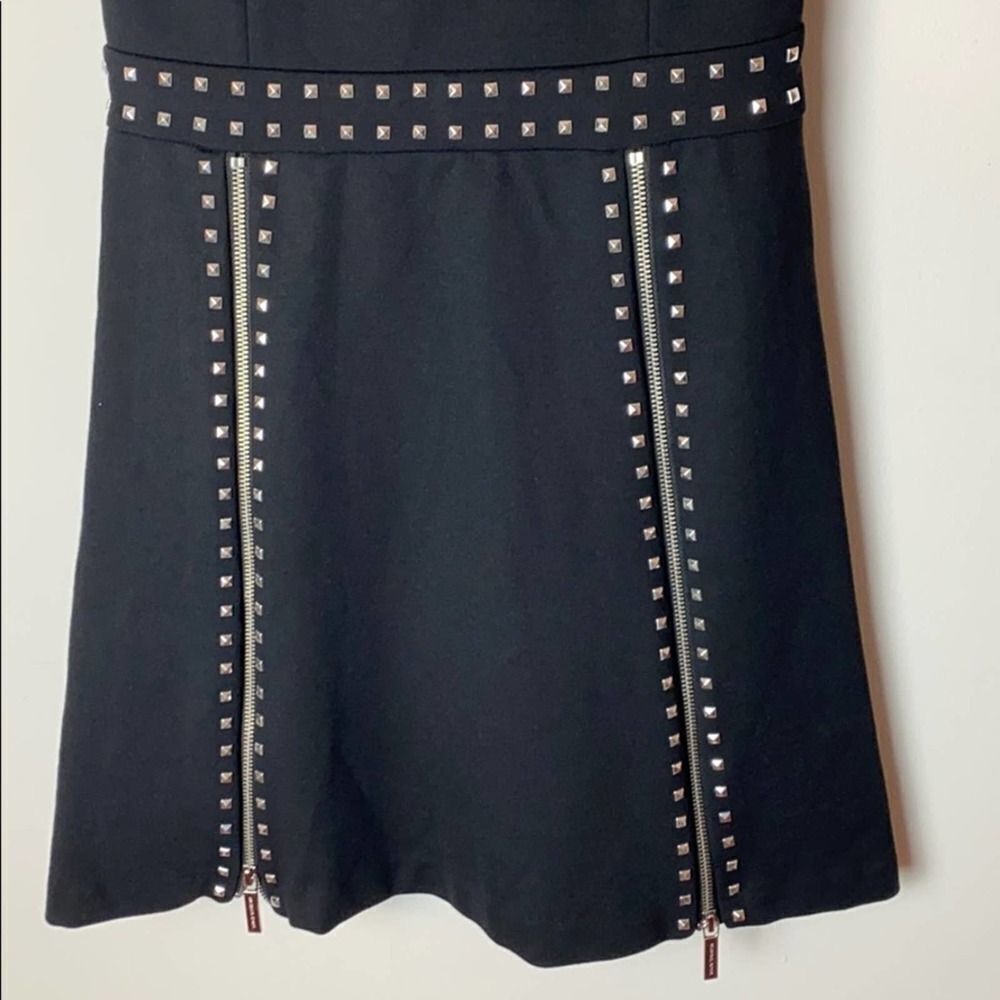 Michael Kors Studded Zipper-Trim Dress Black Small - Picture 5 of 10